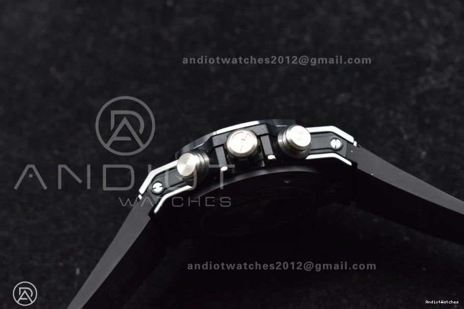 Full Best Big A on Bang Black Edition Hublot Skeleton BestValue 1:1 Black Strap 893 ZF Rubber Dial Unico 1117